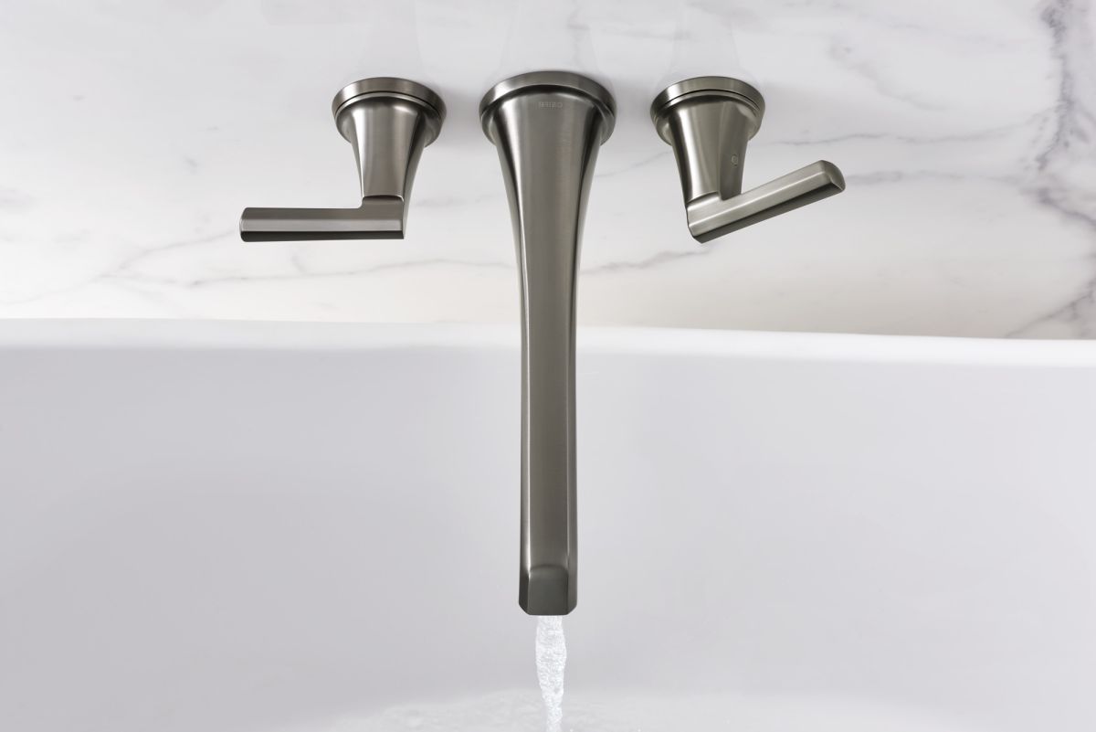 BRIZO Levoir Two-Handle Wall Mount Tub Filler - Less Handles — Luxe Steel