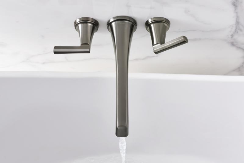 BRIZO Levoir Two-Handle Wall Mount Tub Filler - Less Handles — Luxe Steel
