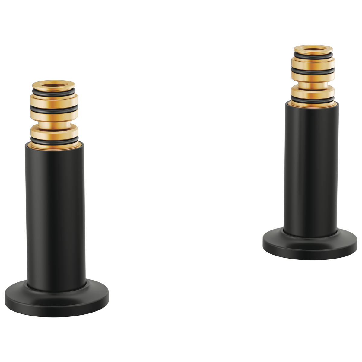 BRIZO Kintsu Deck Mount Tub Filler Unions — Matte Black