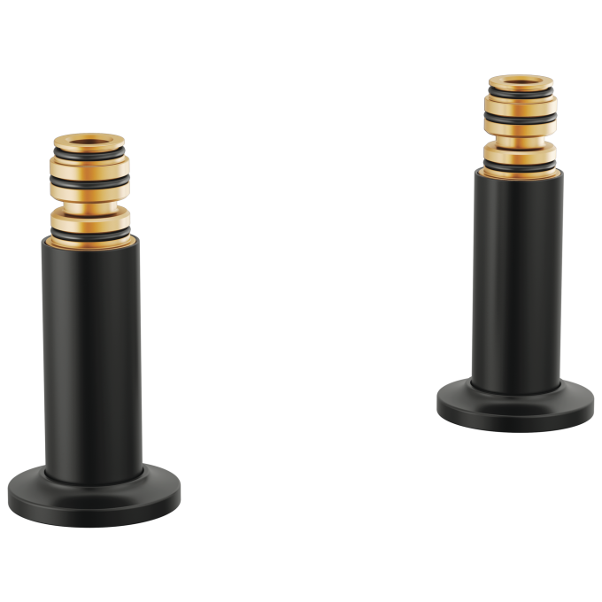 BRIZO Kintsu Deck Mount Tub Filler Unions — Matte Black