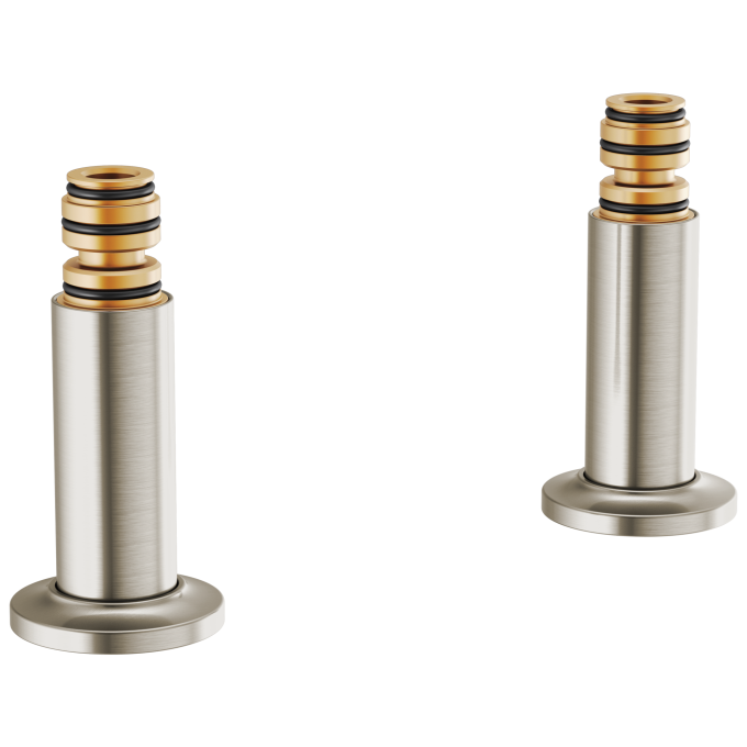 BRIZO Kintsu Deck Mount Tub Filler Unions — Luxe Nickel