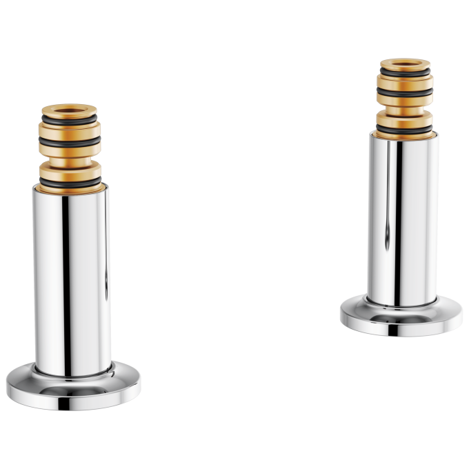 BRIZO Kintsu Deck Mount Tub Filler Unions — Chrome