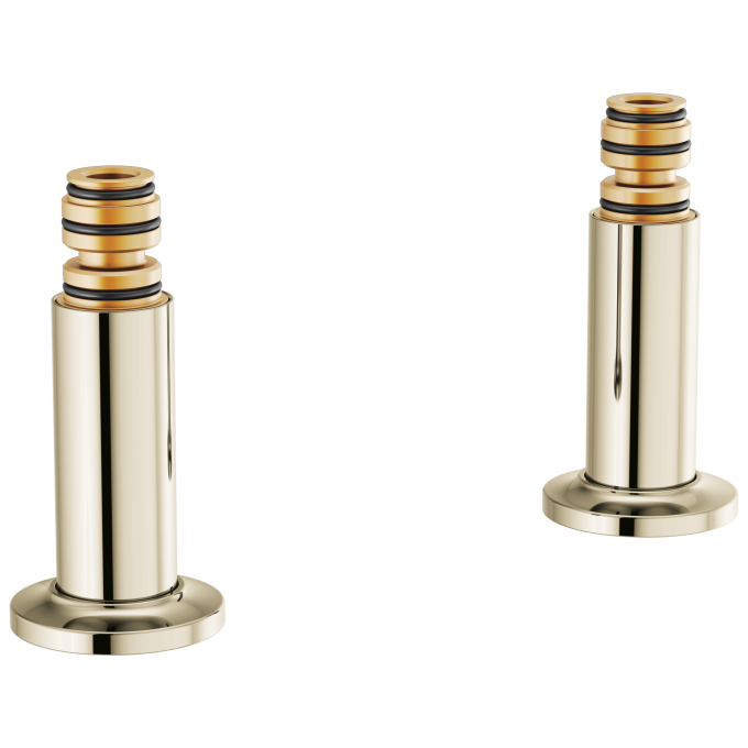 BRIZO Frank Lloyd Wright Deck Mount Tub Filler Unions — Polished Nickel