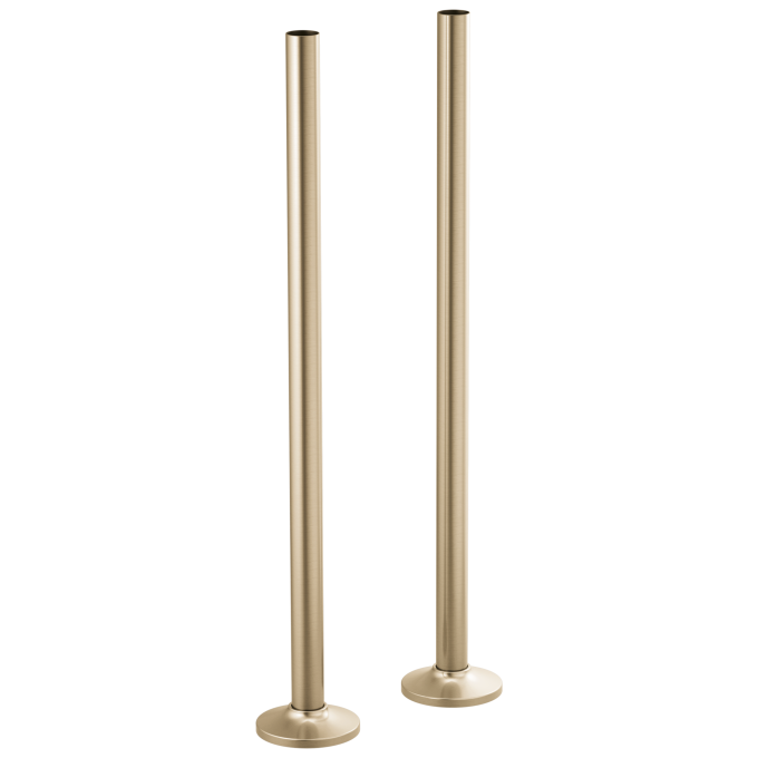 BRIZO Kintsu Floor Mount Tub Filler Unions — Luxe Gold