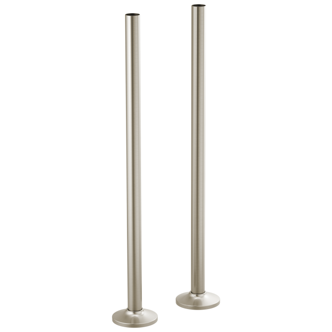 BRIZO Kintsu Floor Mount Tub Filler Unions — Luxe Nickel
