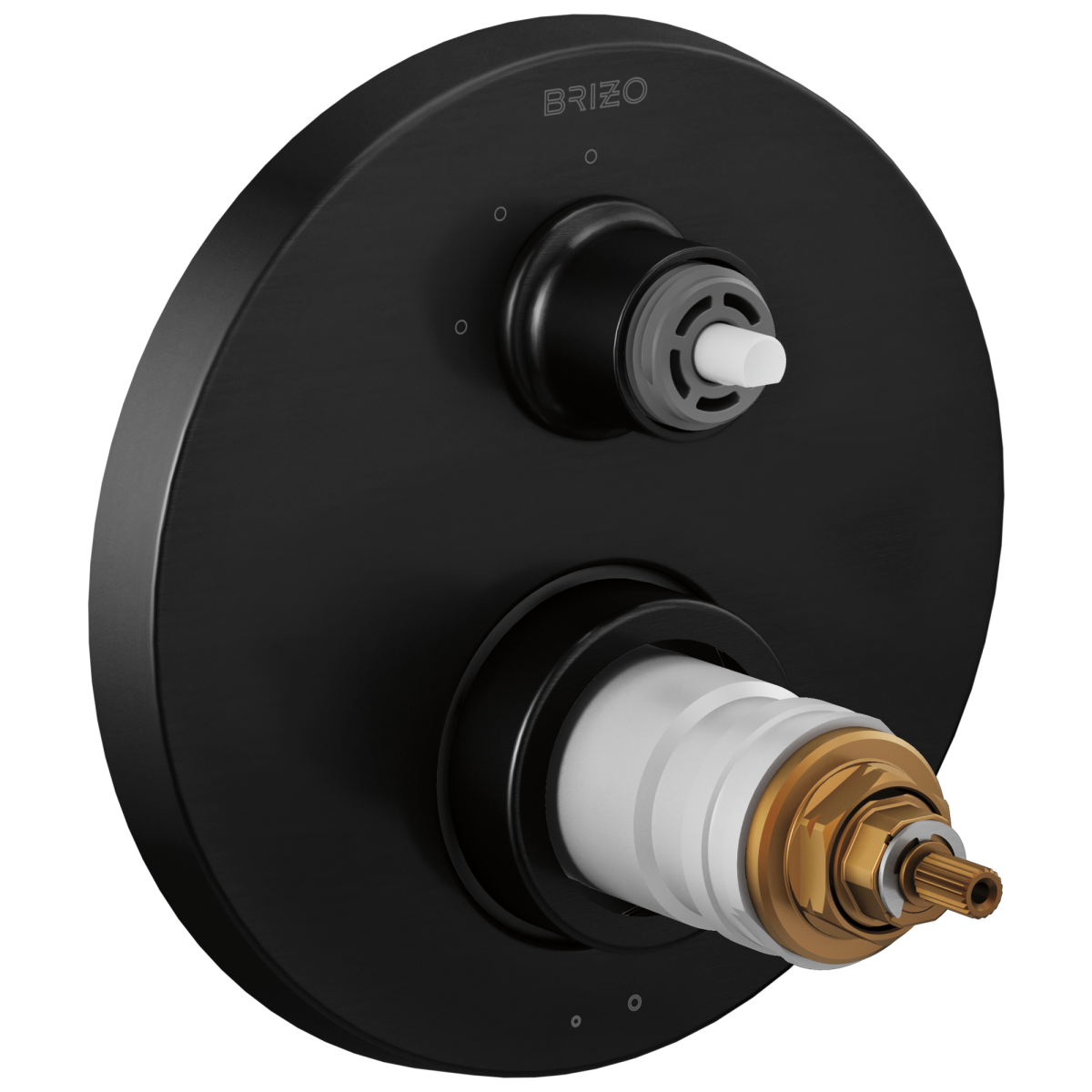 BRIZO Litze TempAssure Thermostatic Valve with 3-Function Diverter Trim - Less Handles — Matte Black