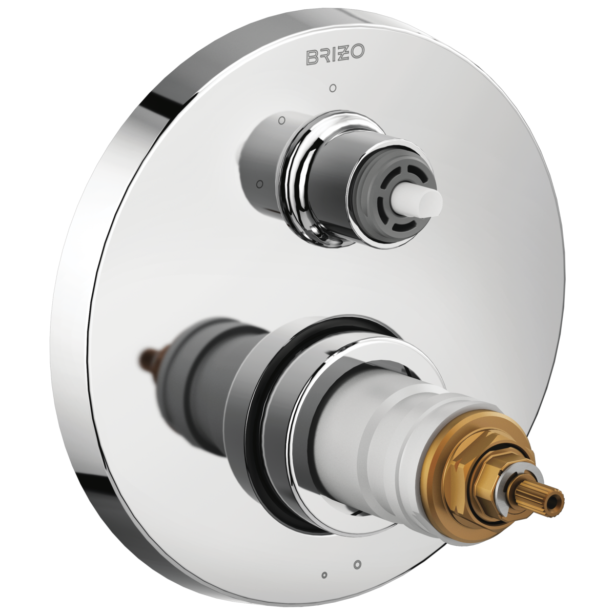 BRIZO Litze TempAssure Thermostatic Valve with 3-Function Diverter Trim - Less Handles — Chrome