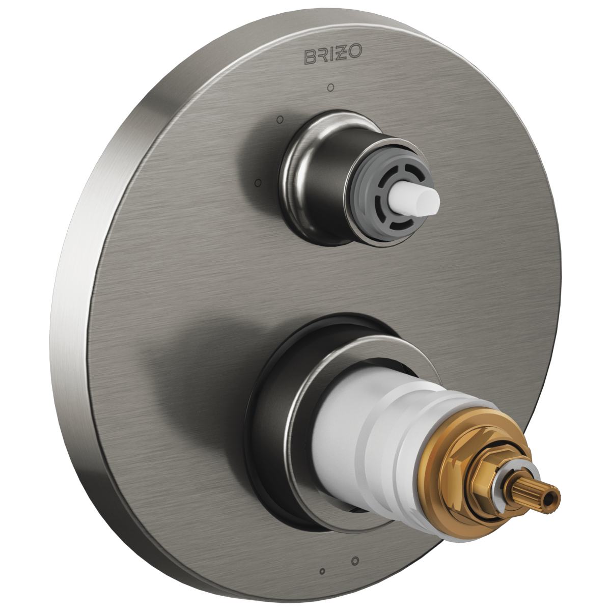 BRIZO Litze TempAssure Thermostatic Valve with 3-Function Diverter Trim - Less Handles — Luxe Steel