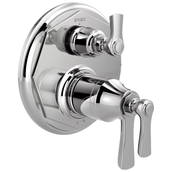 BRIZO Rook TempAssure Thermostatic Valve with 3-Function Diverter Trim — Chrome