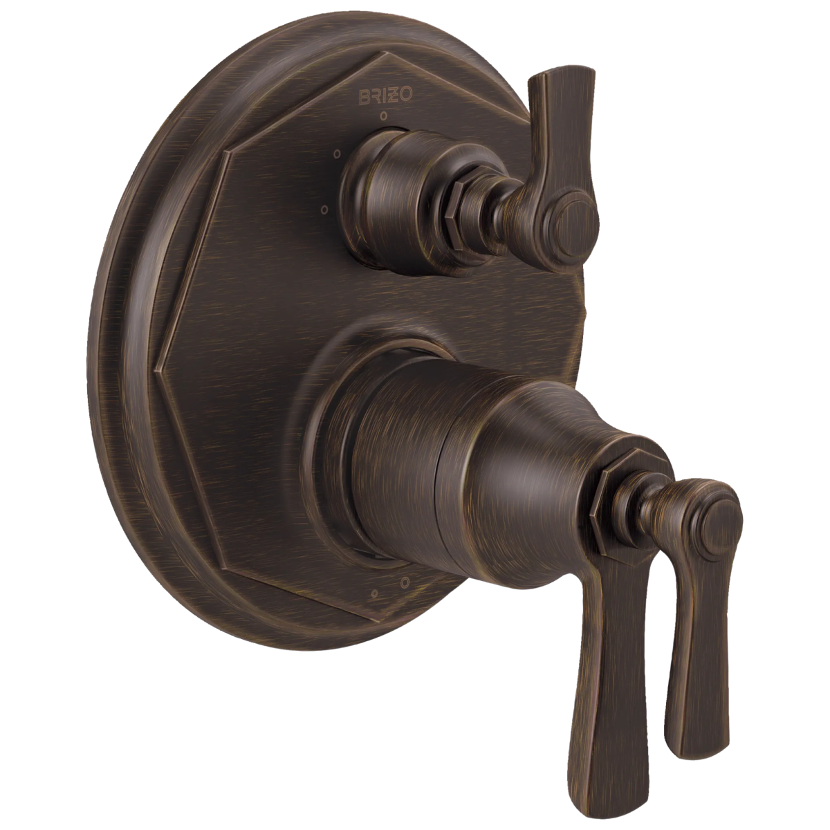 BRIZO Rook TempAssure Thermostatic Valve with 3-Function Diverter Trim — Venetian Bronze