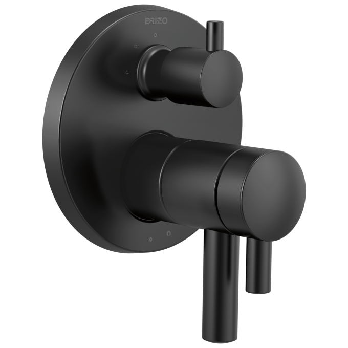 BRIZO Jason Wu for BRIZO TempAssure Thermostatic Valve with Integrated 3-Function Diverter Trim — Matte Black