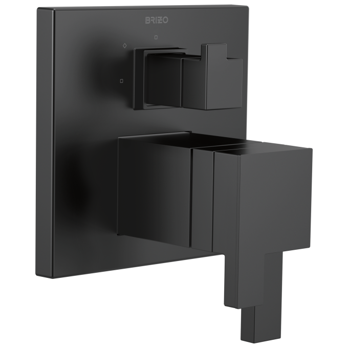 BRIZO Siderna TempAssure Thermostatic Valve with Integrated 3-Function Diverter Trim — Matte Black