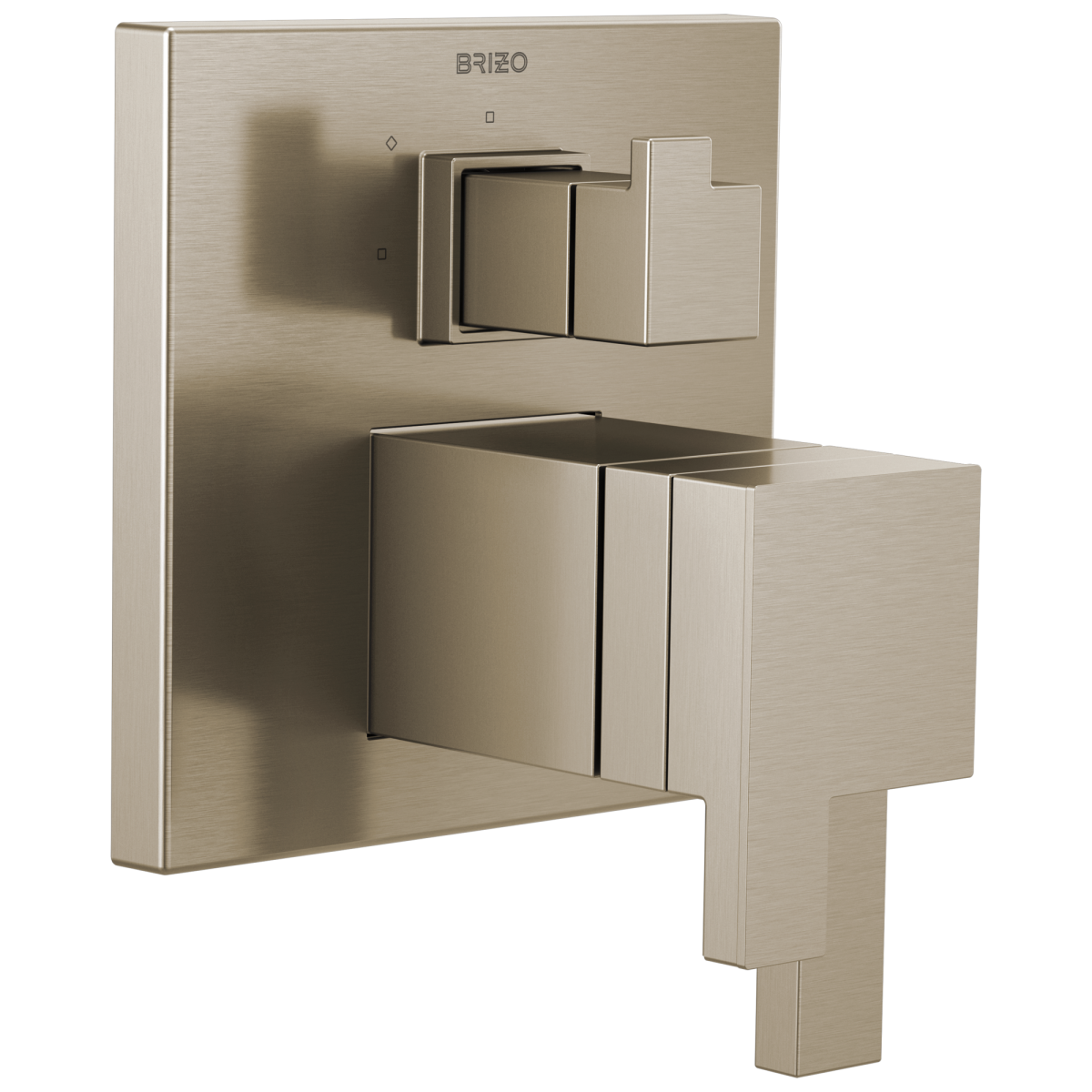 BRIZO Siderna TempAssure Thermostatic Valve with Integrated 3-Function Diverter Trim — Brushed Nickel