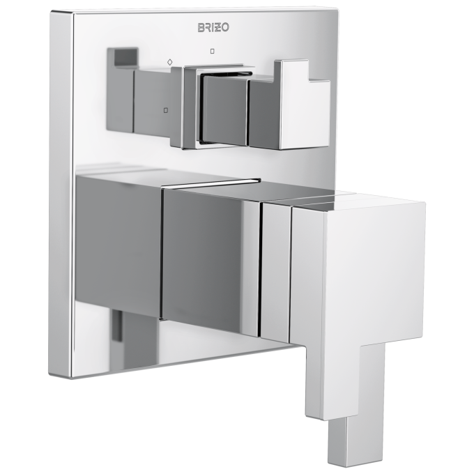 BRIZO Siderna TempAssure Thermostatic Valve with Integrated 3-Function Diverter Trim — Chrome