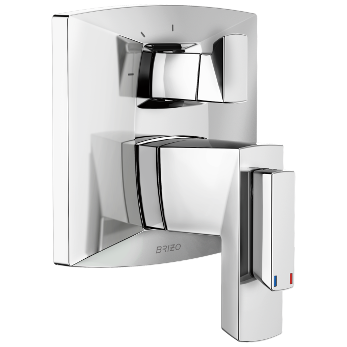 BRIZO Vettis Tempassure Thermostatic Valve With Integrated 3-Function Diverter Trim — Chrome