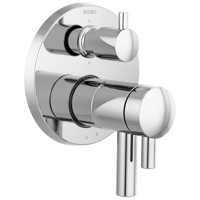 BRIZO Odin TempAssure Thermostatic Valve with Integrated 6-Function Diverter Trim — Chrome