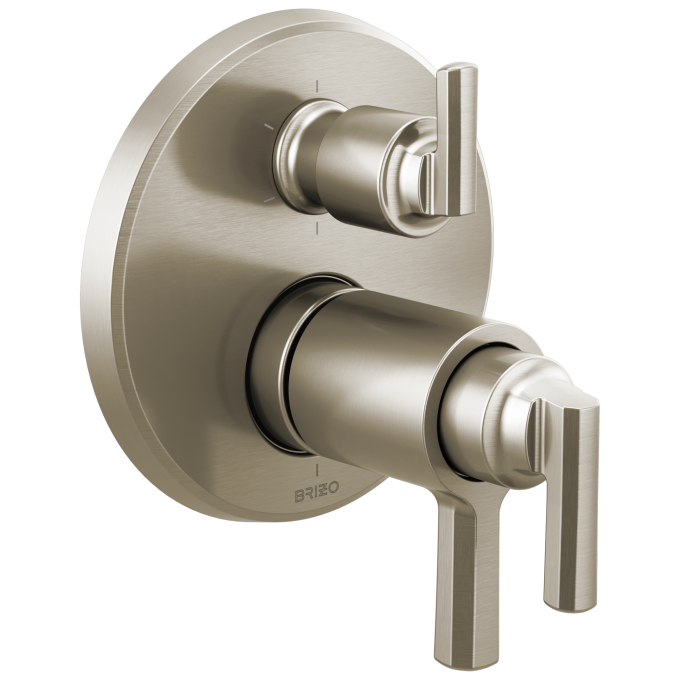 BRIZO Levoir Tempassure Thermostatic Valve With Integrated 6-Function Diverter Trim — Luxe Nickel