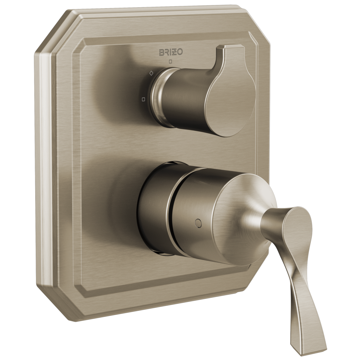 BRIZO Virage Pressure Balance Valve with Integrated 3-Function Diverter Trim — Brushed Nickel