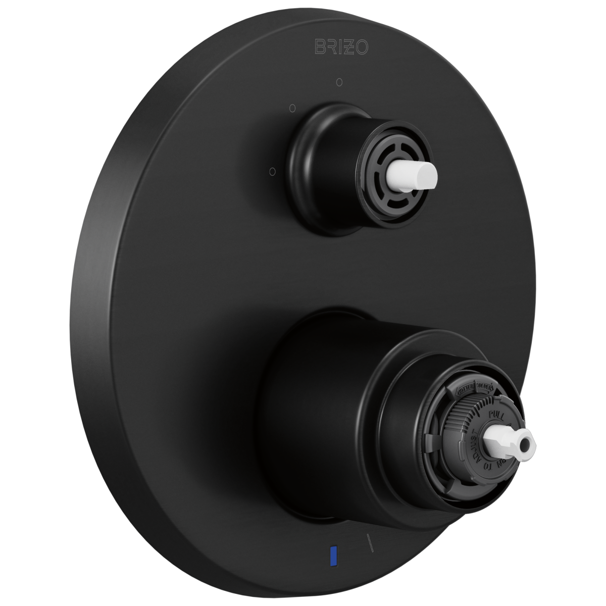 BRIZO Litze Pressure Balance Valve with Integrated 3-Function Diverter Trim - Less Handles — Matte Black
