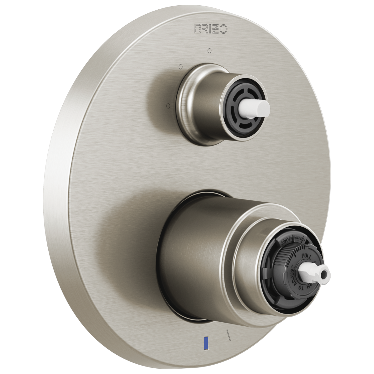 BRIZO Litze Pressure Balance Valve with Integrated 3-Function Diverter Trim - Less Handles — Luxe Nickel