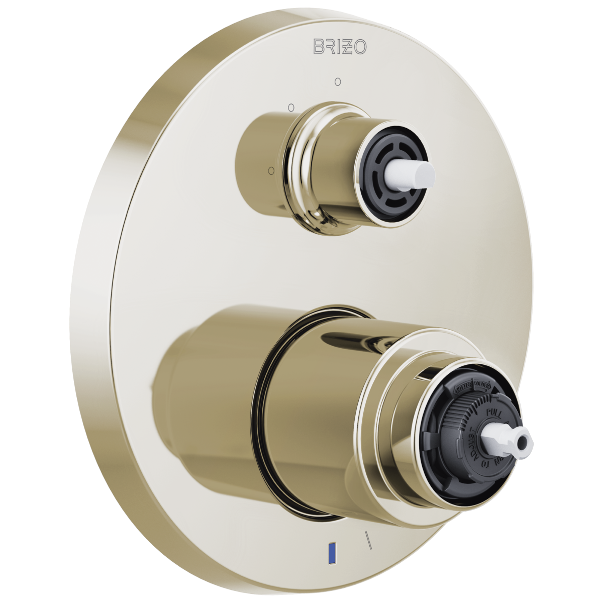 BRIZO Litze Pressure Balance Valve with Integrated 3-Function Diverter Trim - Less Handles — Polished Nickel