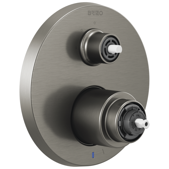 BRIZO Litze PB Int Div Valve Trim 3-F Less Handle — Luxe Steel