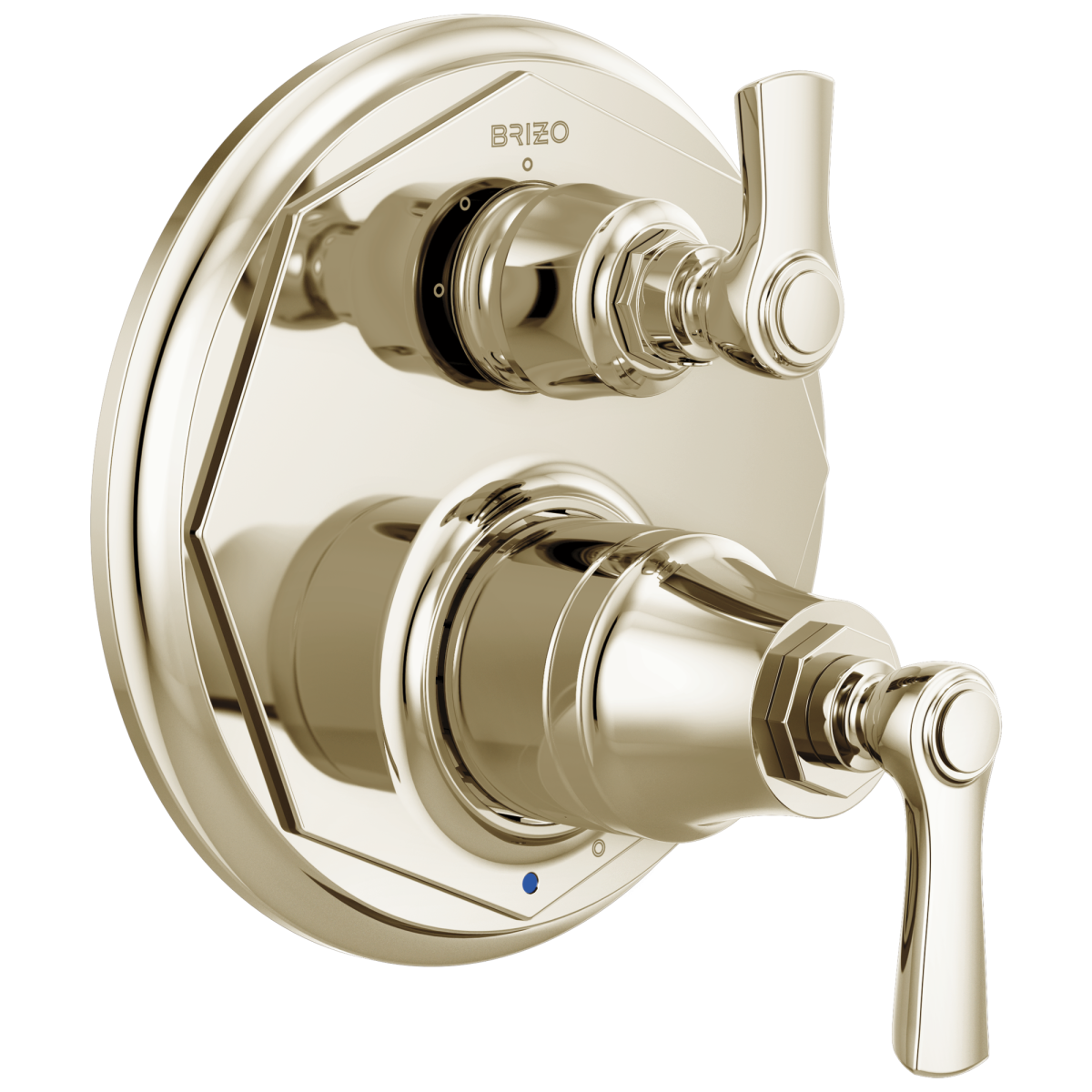BRIZO Rook Pressure Balance Valve with Integrated 3-Function Diverter Trim — Polished Nickel