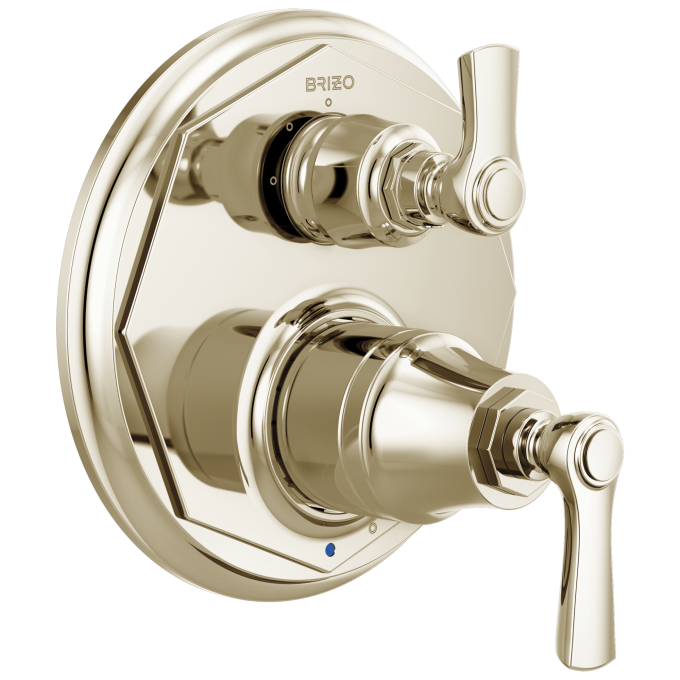 BRIZO Rook Pressure Balance Valve with Integrated 3-Function Diverter Trim — Polished Nickel