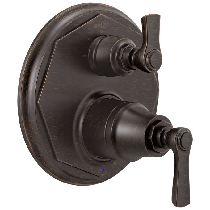 BRIZO Rook Pressure Balance Valve with Integrated 3-Function Diverter Trim — Venetian Bronze