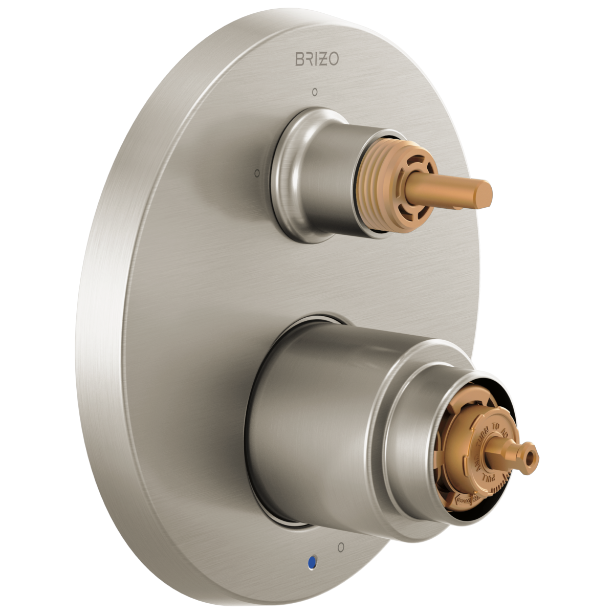 BRIZO Odin Pressure Balance Valve with Integrated 3-Function Diverter Trim  - Less Handles — Brushed Nickel