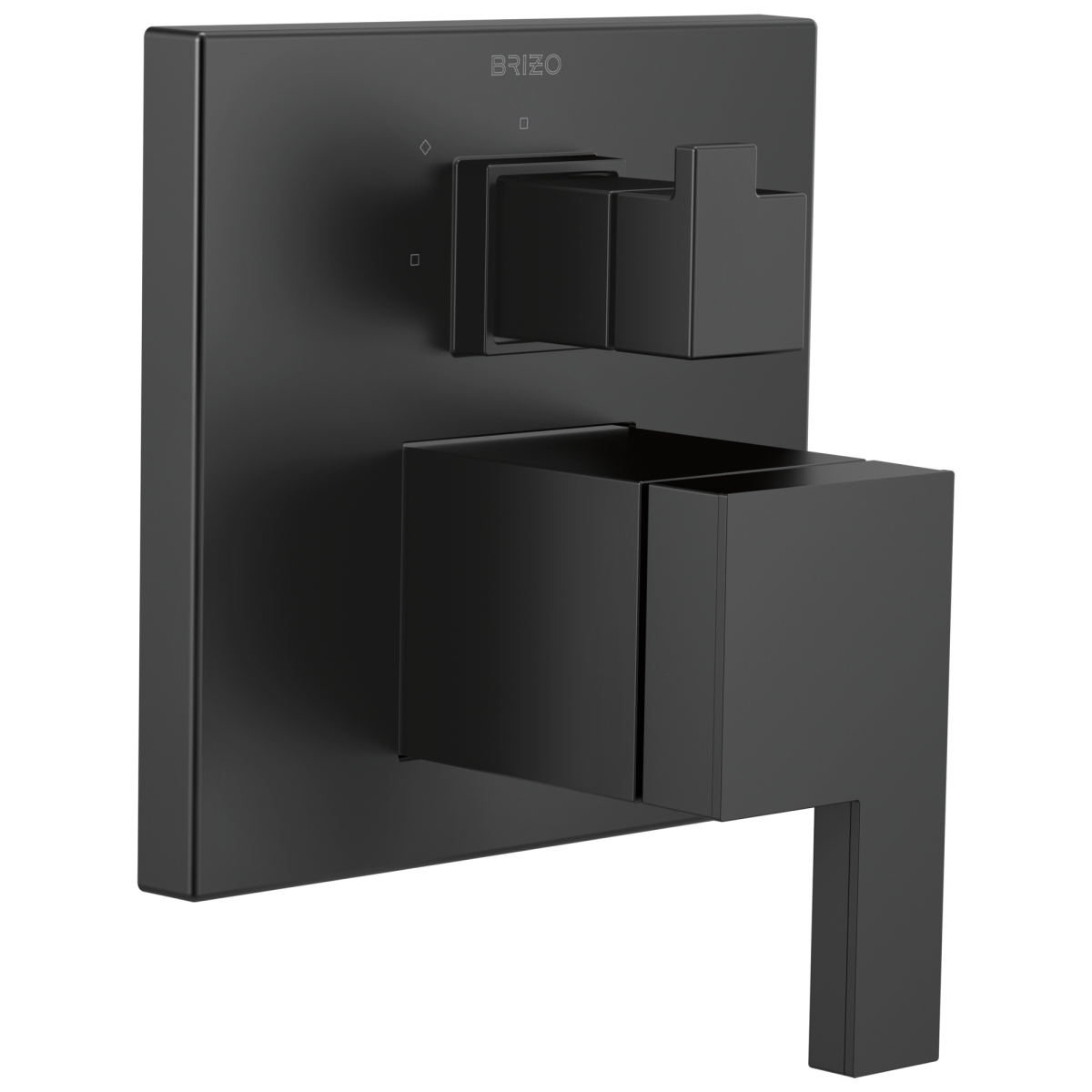 BRIZO Siderna Pressure Balance Valve with Integrated 3-Function Diverter Trim — Matte Black