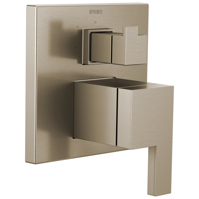 BRIZO Siderna Pressure Balance Valve with Integrated 3-Function Diverter Trim — Brushed Nickel