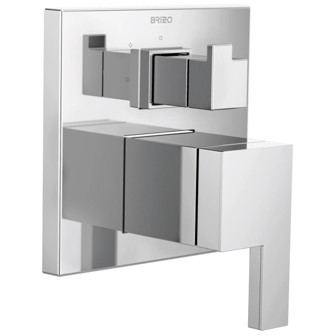 BRIZO Siderna Pressure Balance Valve with Integrated 3-Function Diverter Trim — Chrome