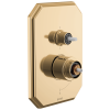 BRIZO Beauclere Pressure Balance Valve with Integrated 6-Function Diverter Trim - Less Handles — Polished Gold