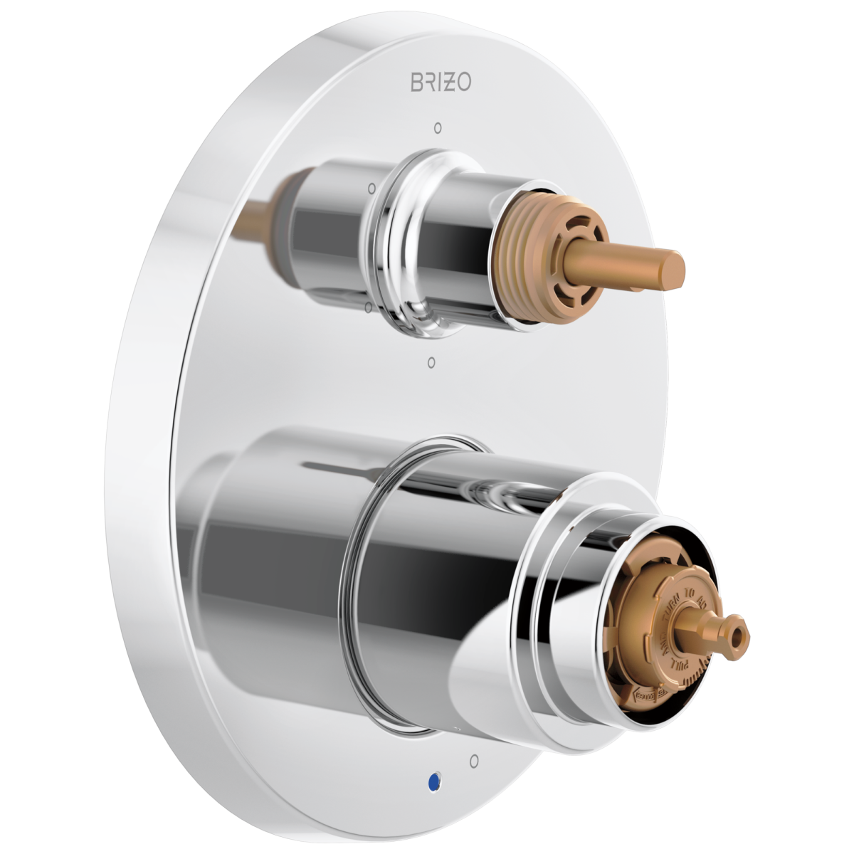 BRIZO Odin Pressure Balance Valve with Integrated 6-Function Diverter Trim - Less Handles — Chrome