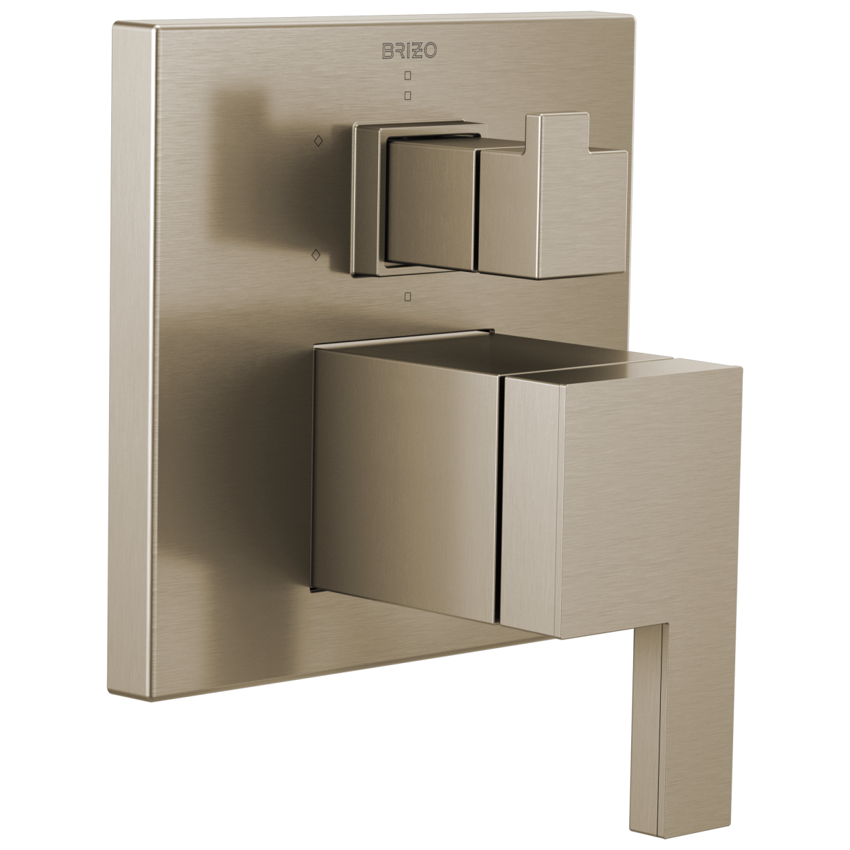 BRIZO Siderna Pressure Balance Valve with Integrated 6-Function Diverter Trim — Brushed Nickel