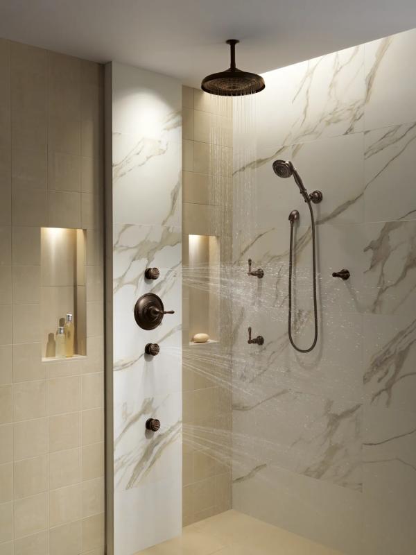 BRIZO Essential Shower Touch-Clean Round Body Spray — Venetian Bronze