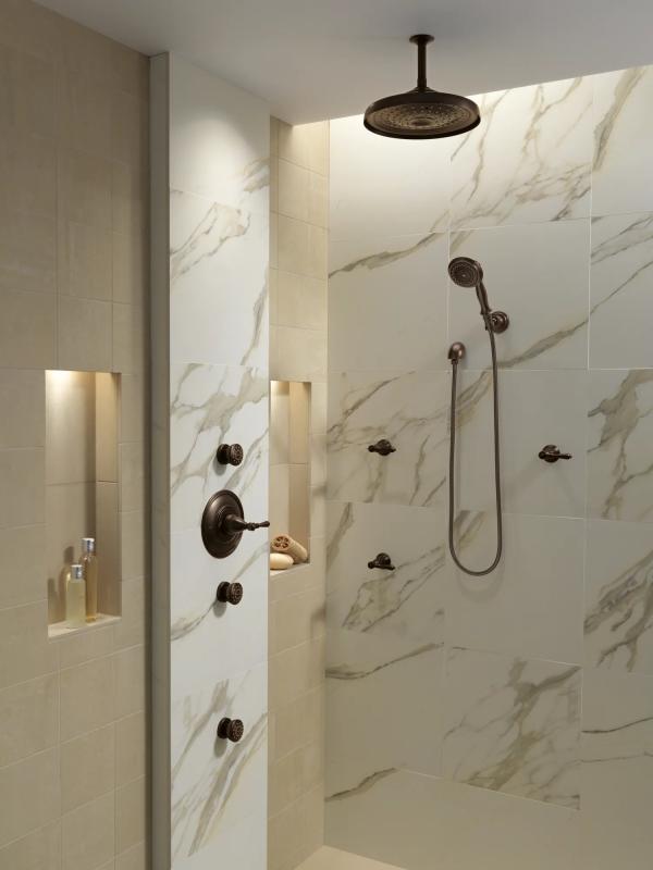 BRIZO Essential Shower Touch-Clean Round Body Spray — Venetian Bronze
