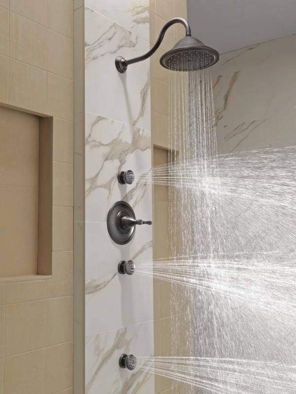 BRIZO Essential Shower Touch-Clean Round Body Spray — Venetian Bronze