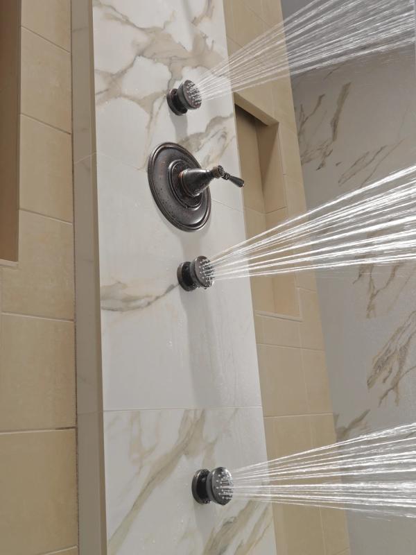 BRIZO Essential Shower Touch-Clean Round Body Spray — Venetian Bronze