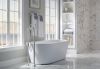 BRIZO Traditional Floor Mount Tub Filler Risers — Chrome