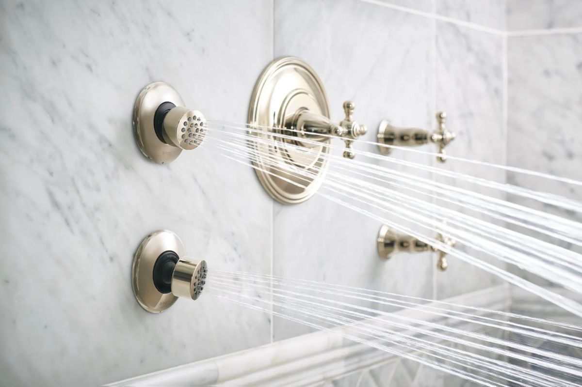 BRIZO Essential Shower Hydrachoice Max Round Body Spray Trim — Polished Nickel