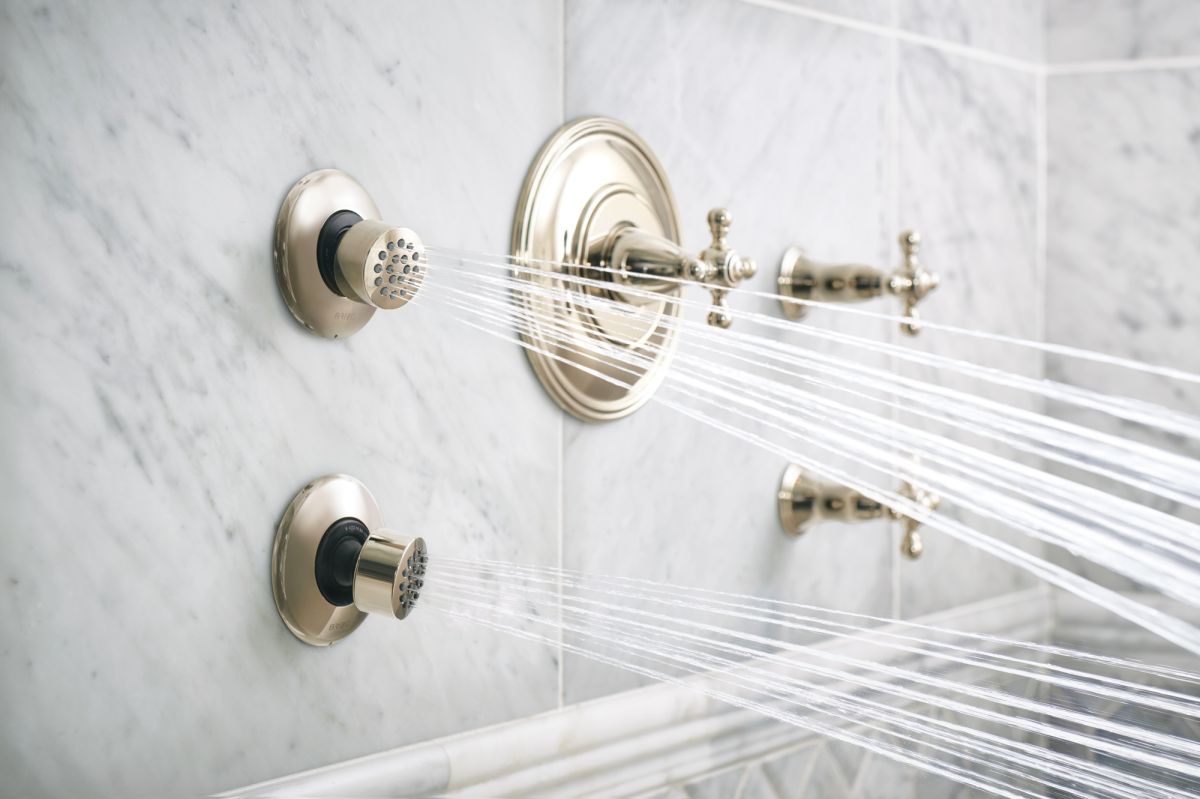 BRIZO Essential Shower Hydrachoice Max Round Body Spray Trim — Polished Nickel