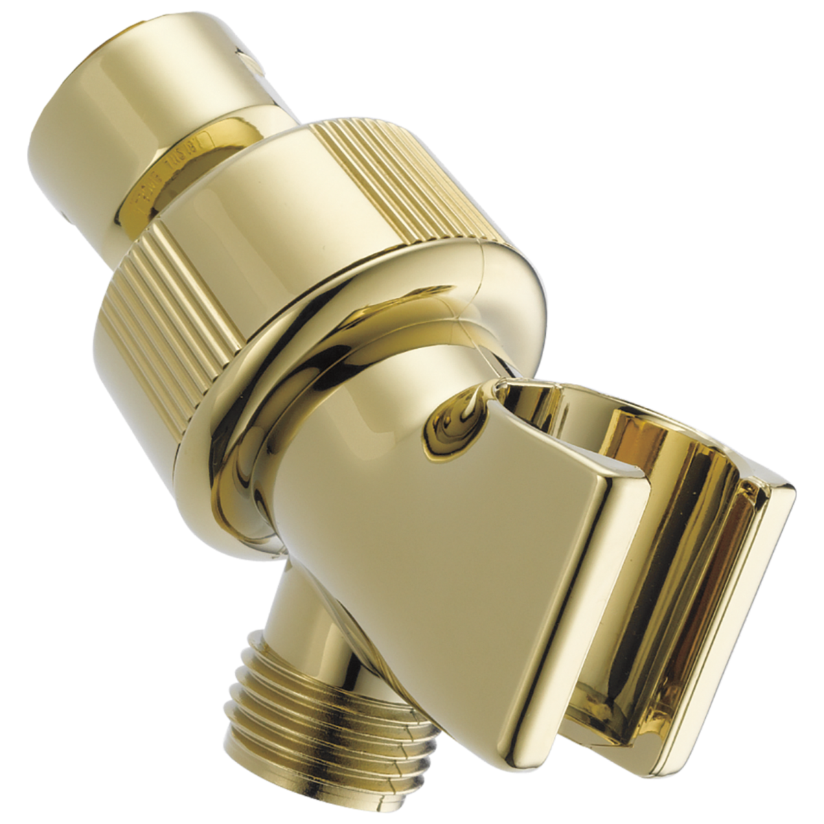 DELTA Universal Showering Components Adjustable Shower Arm Mount for Hand Shower — Polished Brass