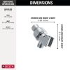 DELTA Universal Showering Components Adjustable Shower Arm Mount for Hand Shower — Chrome