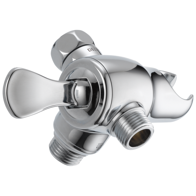 DELTA Universal Showering Components 3-Way Shower Arm Diverter with Hand Shower Mount — Chrome