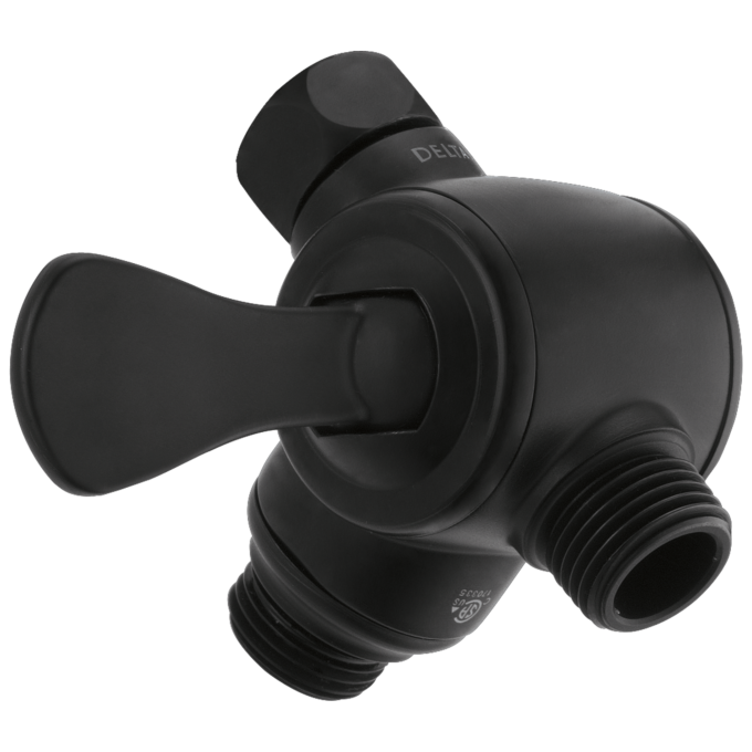 DELTA Universal Showering Components 3-Way Shower Arm Diverter for Hand Shower — Matte Black