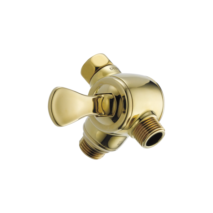 DELTA Universal Showering Components 3-Way Shower Arm Diverter for Hand Shower — Polished Brass