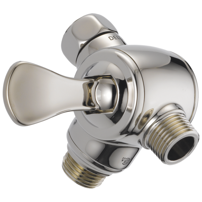 DELTA Universal Showering Components 3-Way Shower Arm Diverter for Hand Shower — Polished Nickel