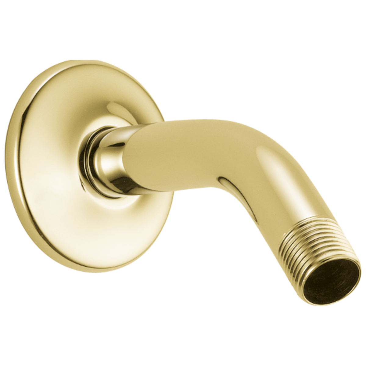 DELTA Universal Showering Components Wall Mount Shower Arm & Flange — Polished Brass